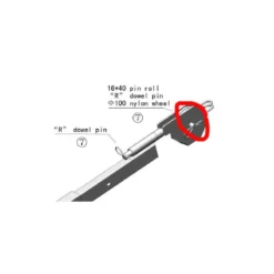 Primusdanmark _Nylonhjul - stort - Ø105 x 21 mm - til kran på vogn nr. WY-A01