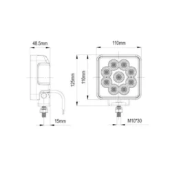 Sale Primusdanmark Arbejdslampe LED 54 watt - ekstra kompakt