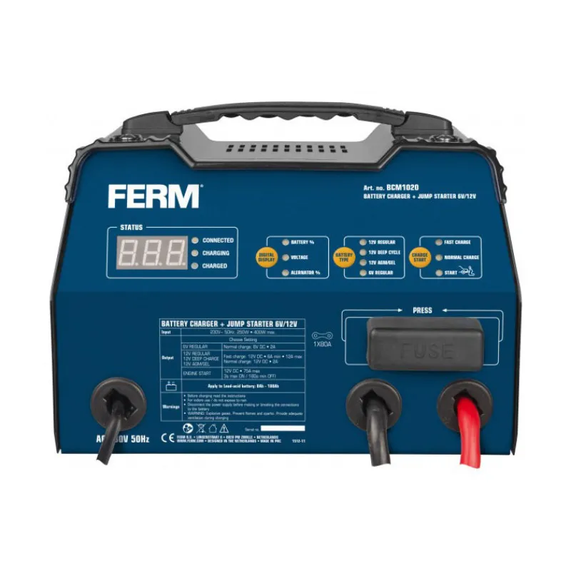 Outlet Primusdanmark FERM Batterilader med 75 A startboost