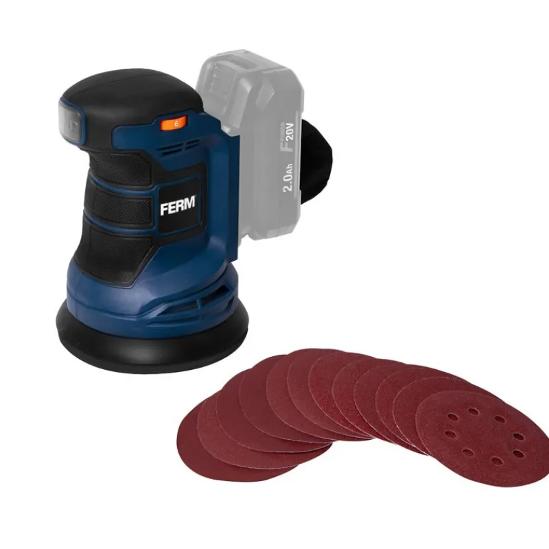 New Primusdanmark FERM Excentersliber 20 volt - uden batteri