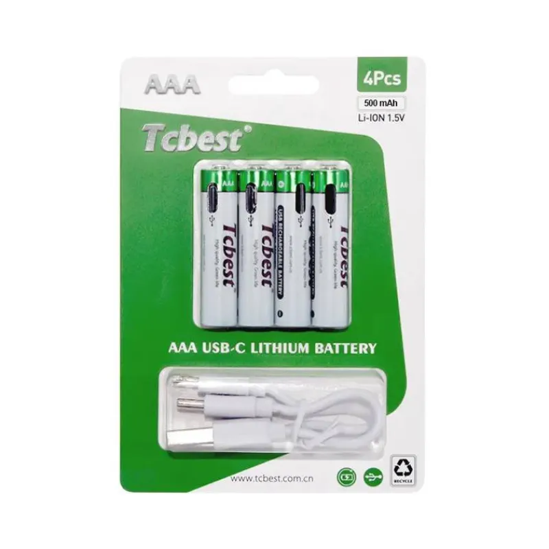 Best Primusdanmark Genopladelige AAA batterier LR03 - Lithium m. USB-C