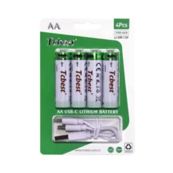 New Primusdanmark Genopladelige AA batterier LR6 - Lithium m. USB-C