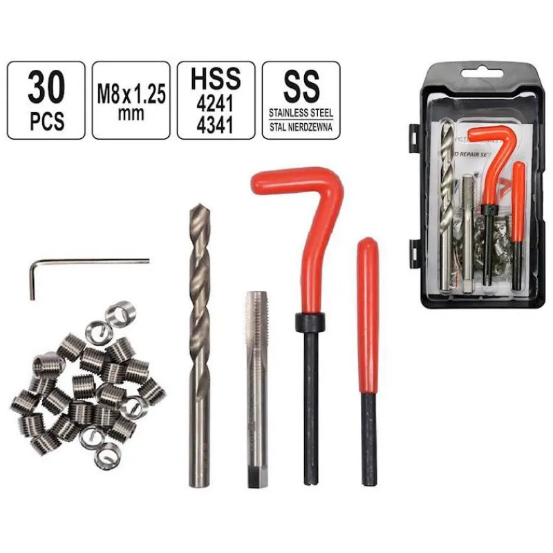 Discount Primusdanmark Gevind reparationssæt M8x1,25 mm