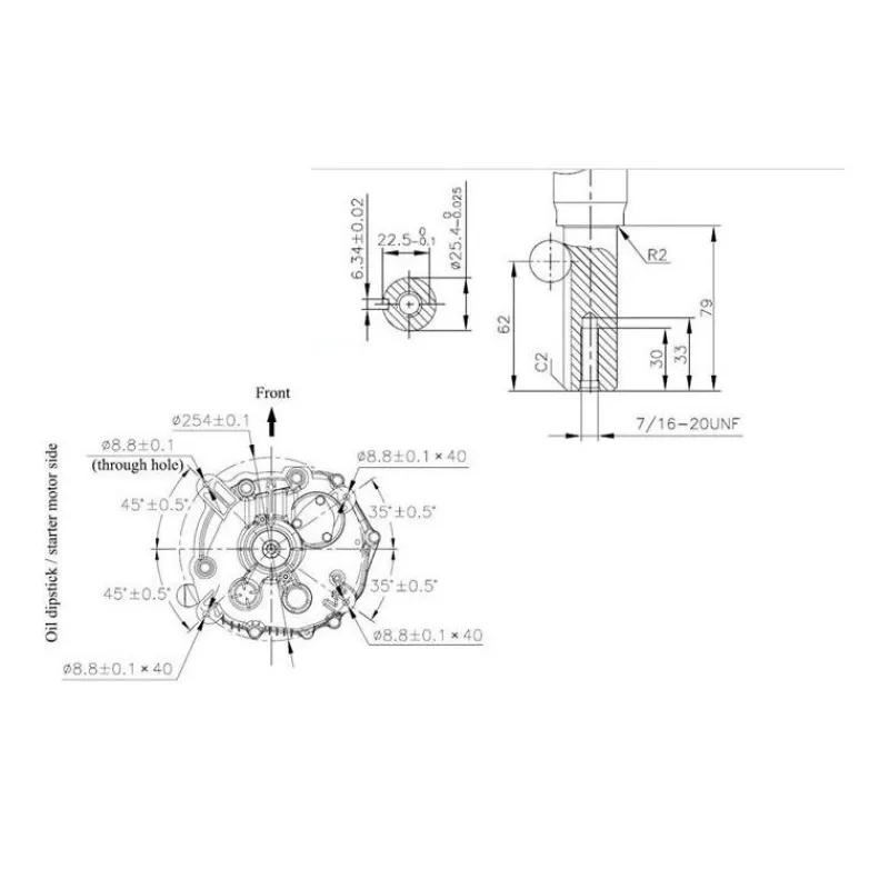 New Primusdanmark 14/16 hk Loncin Elstart lodret aksel