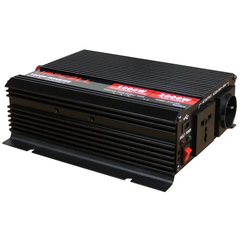 Sale Primusdanmark Japcell 1000/2000 watt Inverter DC 12V til AC 230V