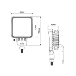 Online Primusdanmark LED Arbejdslampe 16 watt - med on/off kontakt