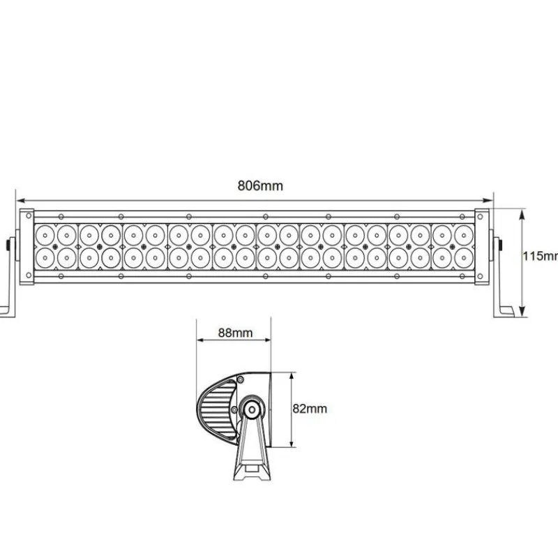 Online Primusdanmark LED Lysbom - 180 watt - til fast montering - 12/24 volt