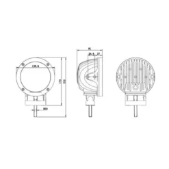 New Primusdanmark Projektør/kørelys CREE LED 45 watt - wide