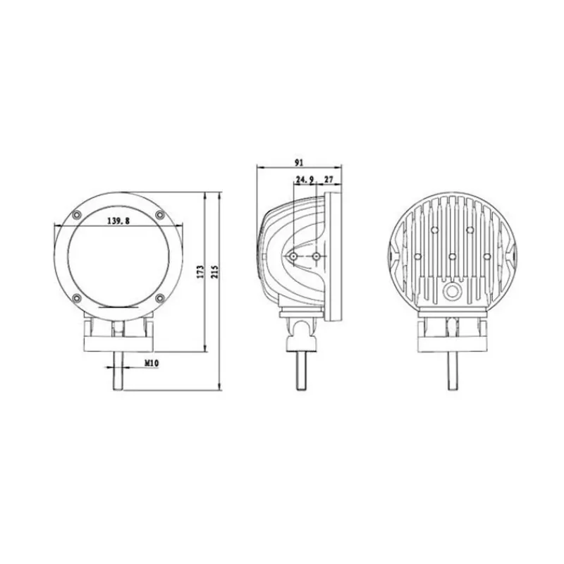 New Primusdanmark Projektør/kørelys CREE LED 45 watt - wide