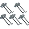 Clearance Primusdanmark 5 stk. Kroge - dobbelt - 100 mm - til hulplade (10 x 10 mm) + værkstedsvogne