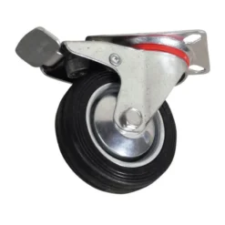 Clearance Primusdanmark Transporthjul ø 75 mm hård gummi m/lås og drejefod
