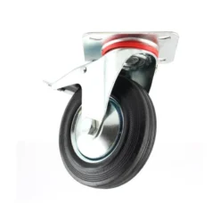 Clearance Primusdanmark Transporthjul ø100 mm i hård gummi - drejefod + lås
