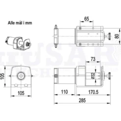 Discount Primusdanmark Trækspil 12 volt - 900 kg