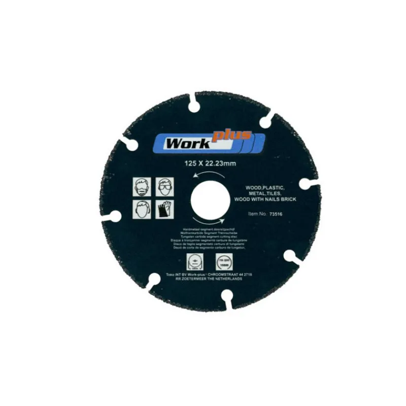 Clearance Primusdanmark Universalklinge til træ, metal, fliser plastik mm - Ø125 x 22.23 mm