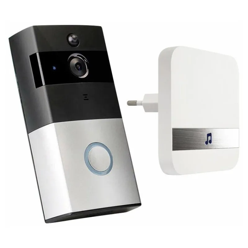 Discount Primusdanmark Wifi Video dørklokke med modtager + app